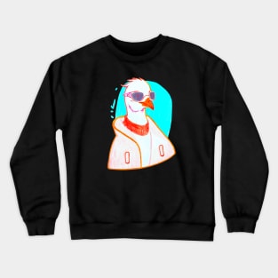 Goose with Stylish Sunglasses Crewneck Sweatshirt